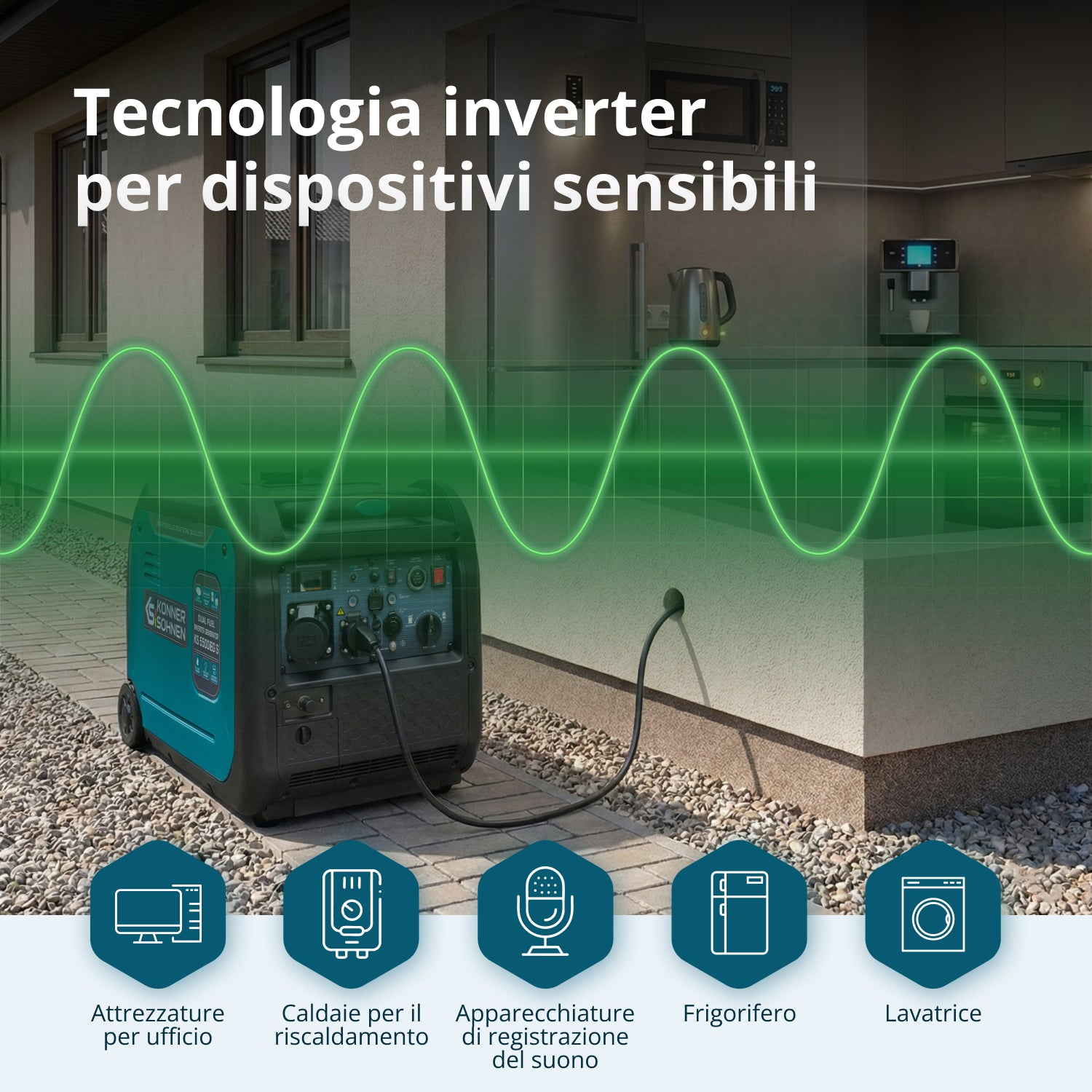 Generatore inverter a GPL/Benzina KS 5500iEG S