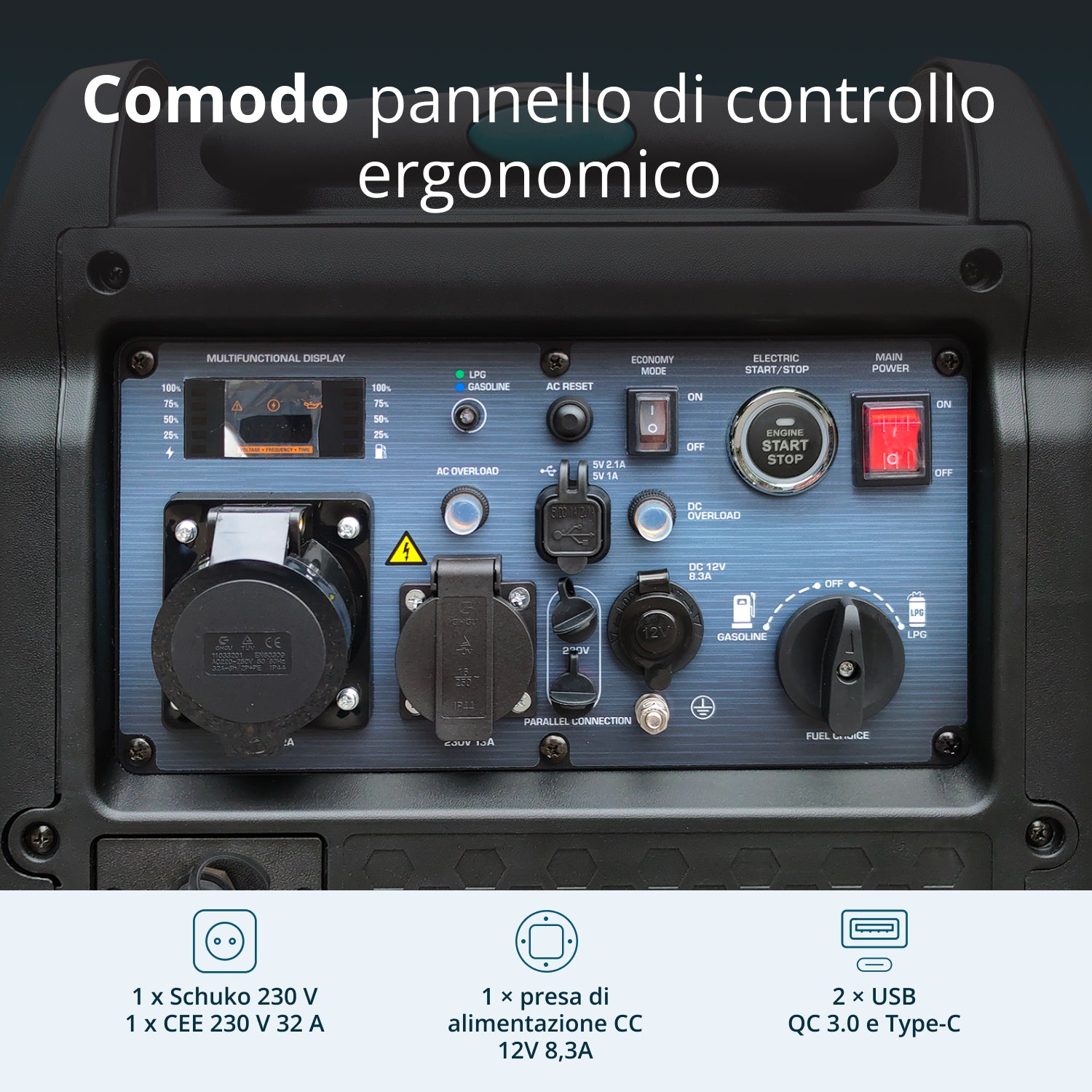 Generatore inverter a GPL/Benzina KS 5500iEG S