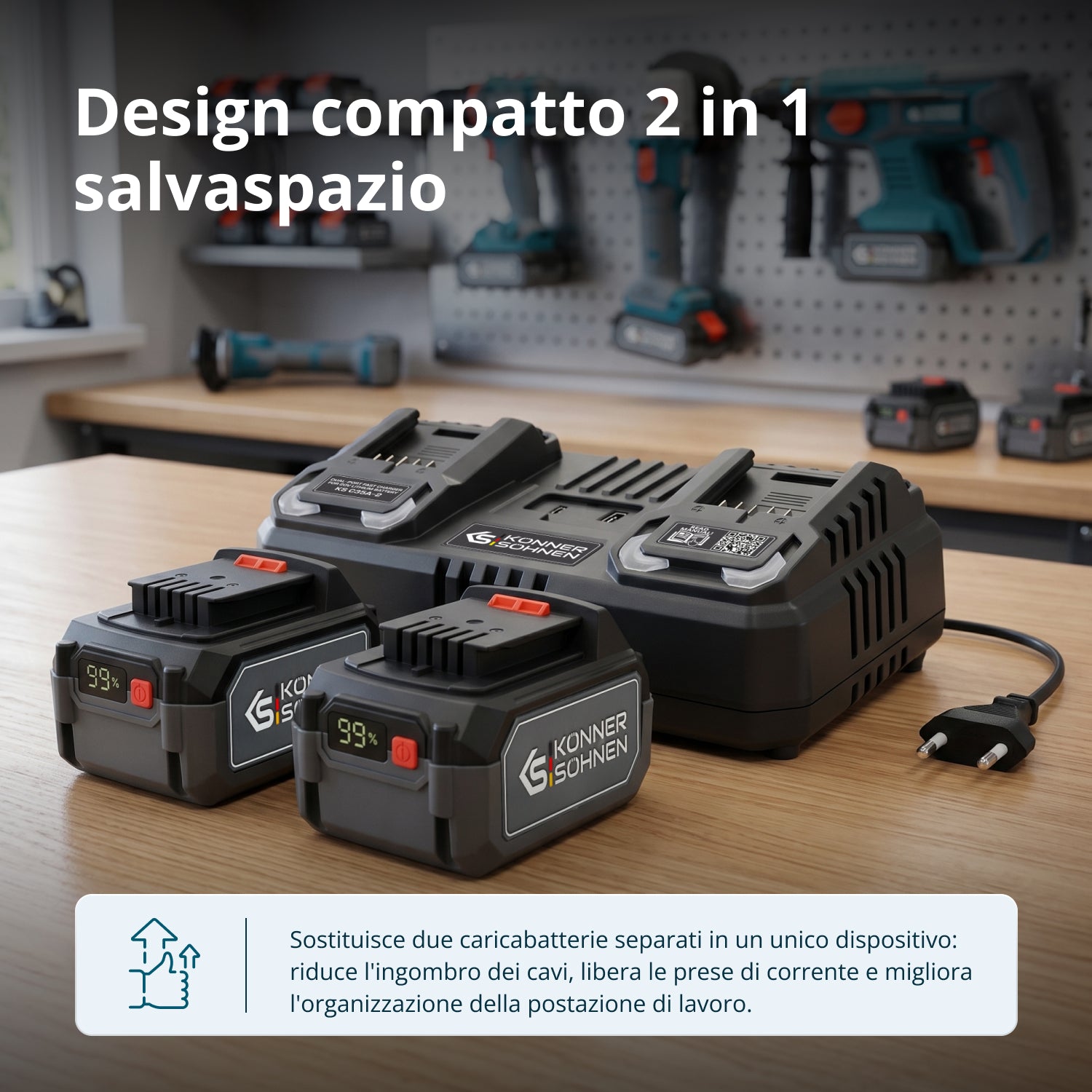 Carregador para bateria de lítio 20V KS C35A-2