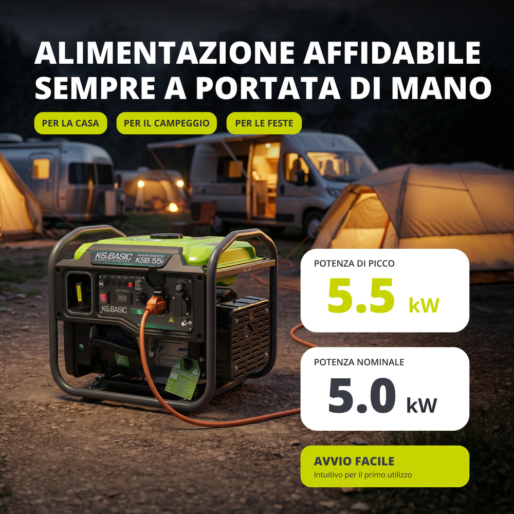 Invertorový generátor KSB 55i