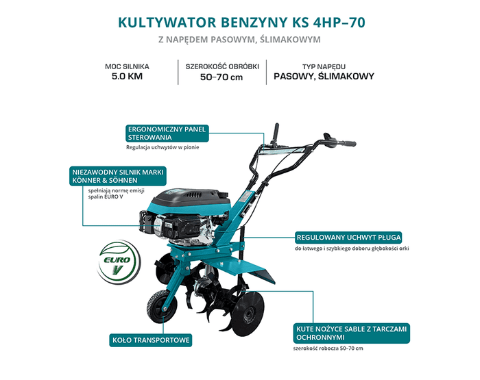Glebogryzarka benzynowа KS 4HP-70