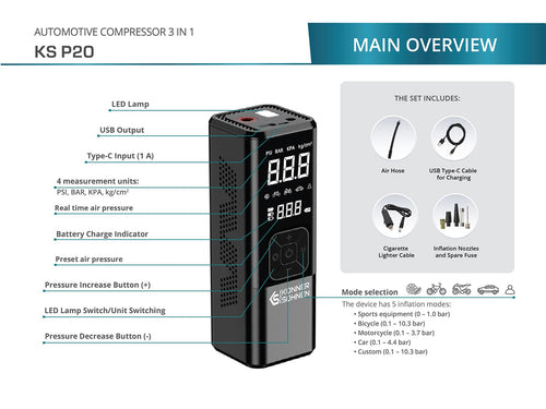 Batterij-aangedreven compressor KS P20