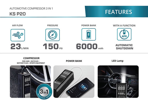 Batterij-aangedreven compressor KS P20