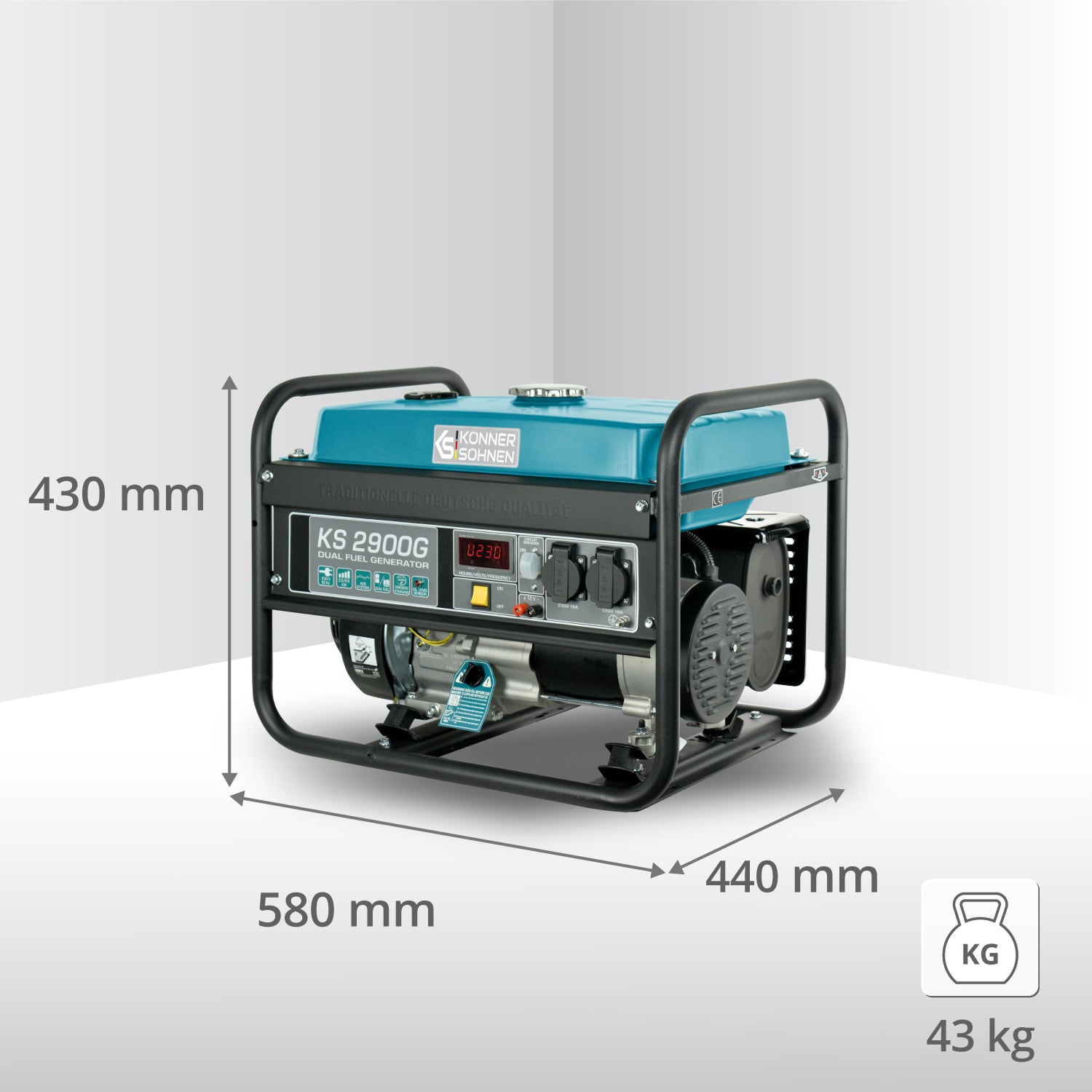LPG/benzin generator "Könner & Söhnen" KS 2900G