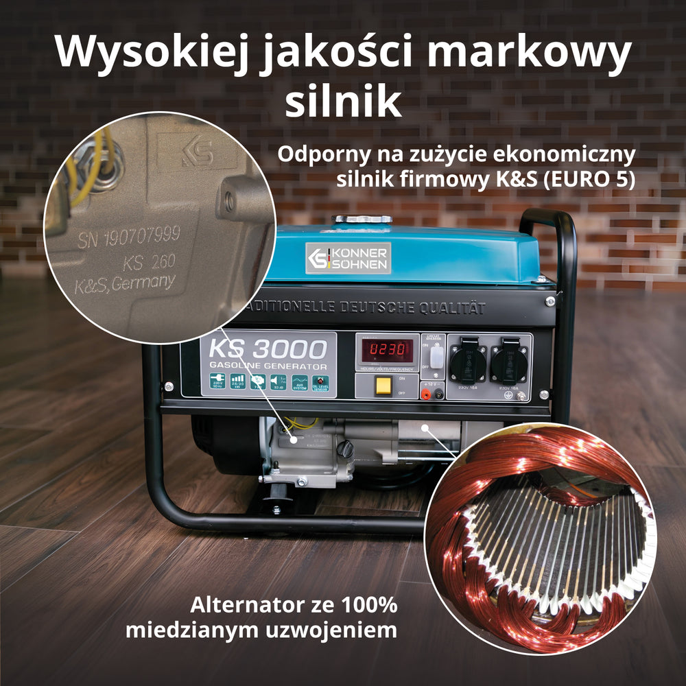 Generator benzynowy „Könner & Söhnen” KS 3000