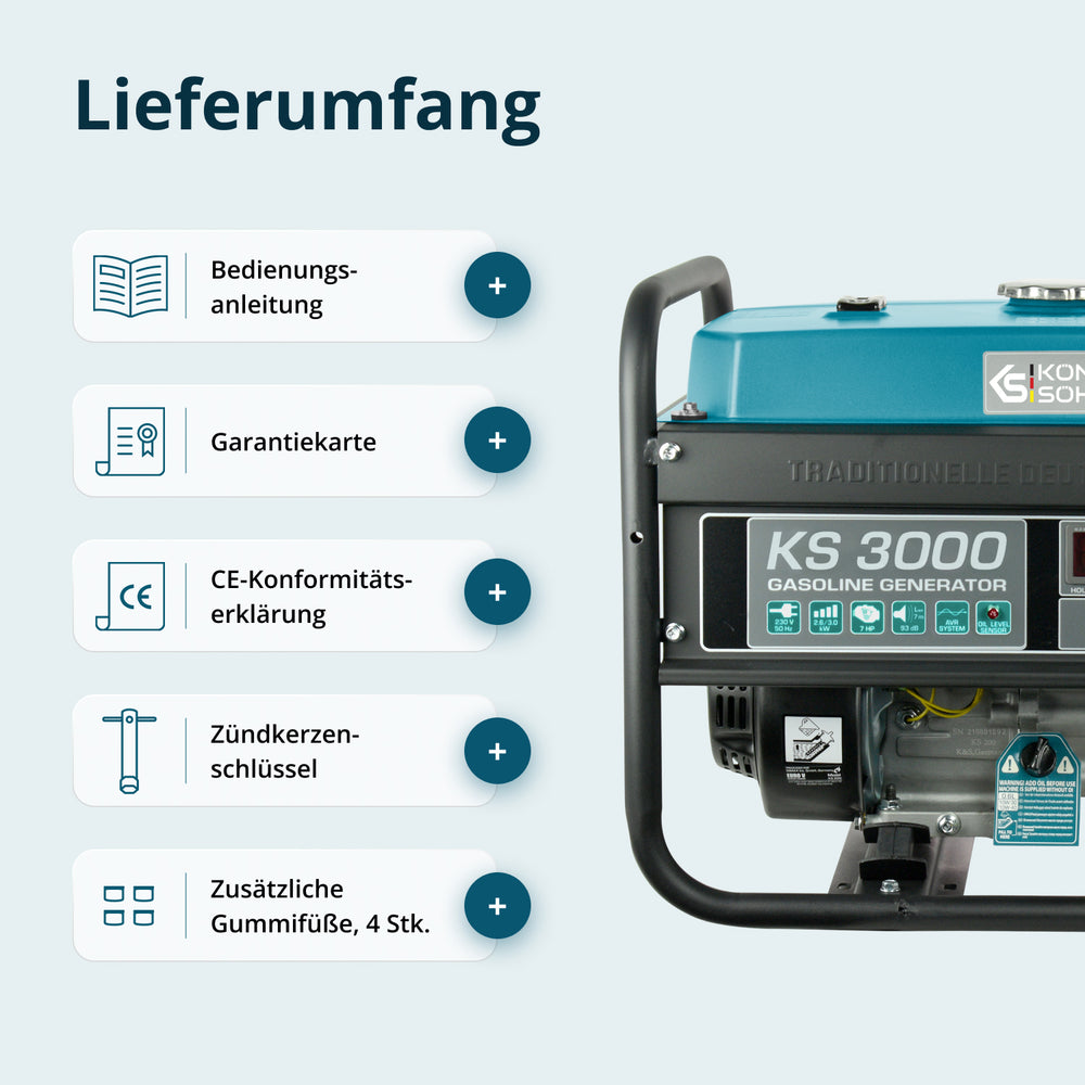 Benzin-Generator "Könner & Söhnen" KS 3000