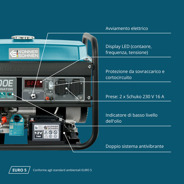Generatore a benzina "Könner & Söhnen" KS 3000E