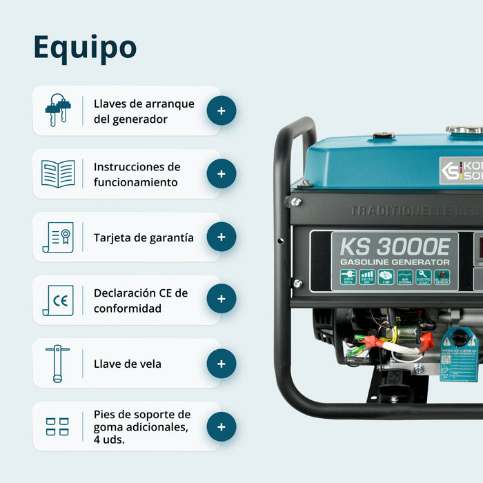 Generador de gasolina "Könner & Söhnen" KS 3000E