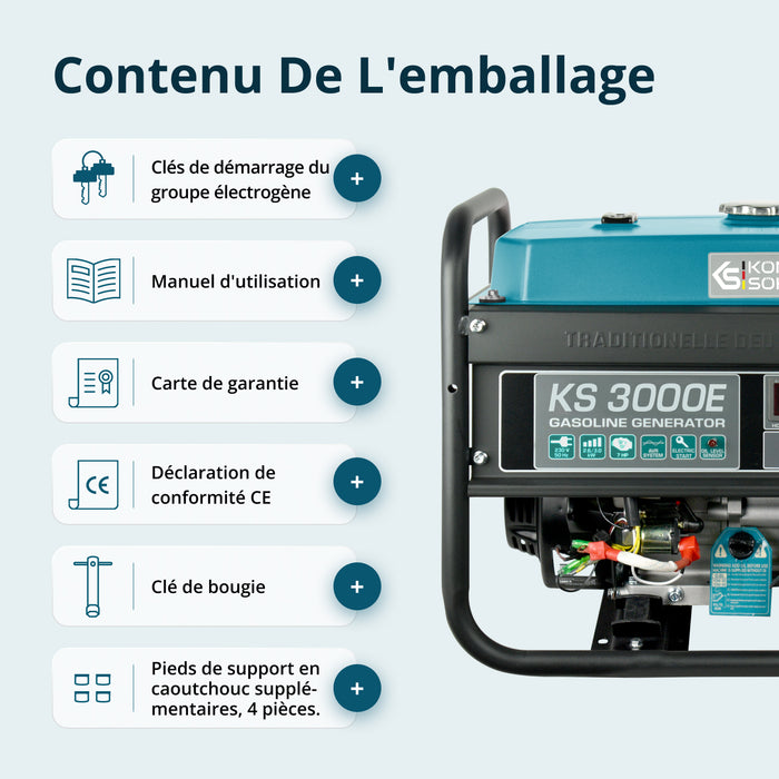 Groupe électrogène à essence "Könner & Söhnen" KS 3000E