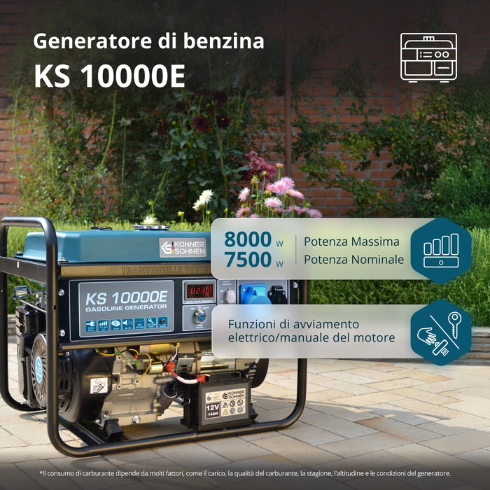 Benzinski generator „Könner & Söhnen“ KS 10000E