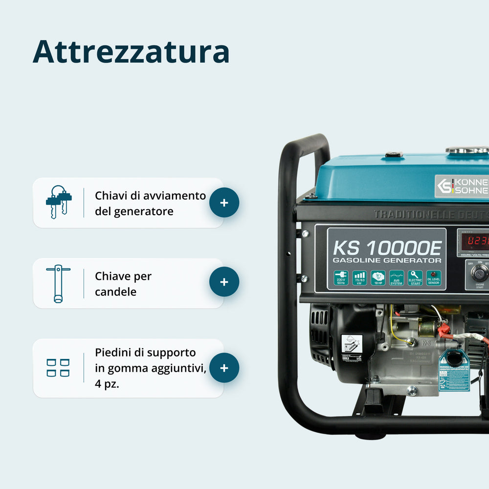 Benzinski generator „Könner & Söhnen“ KS 10000E