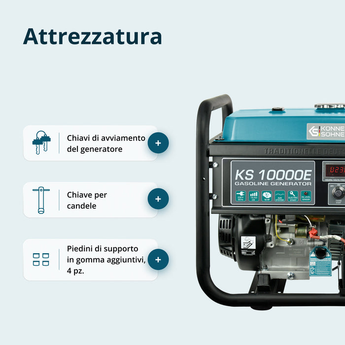 Benzinski generator „Könner & Söhnen“ KS 10000E