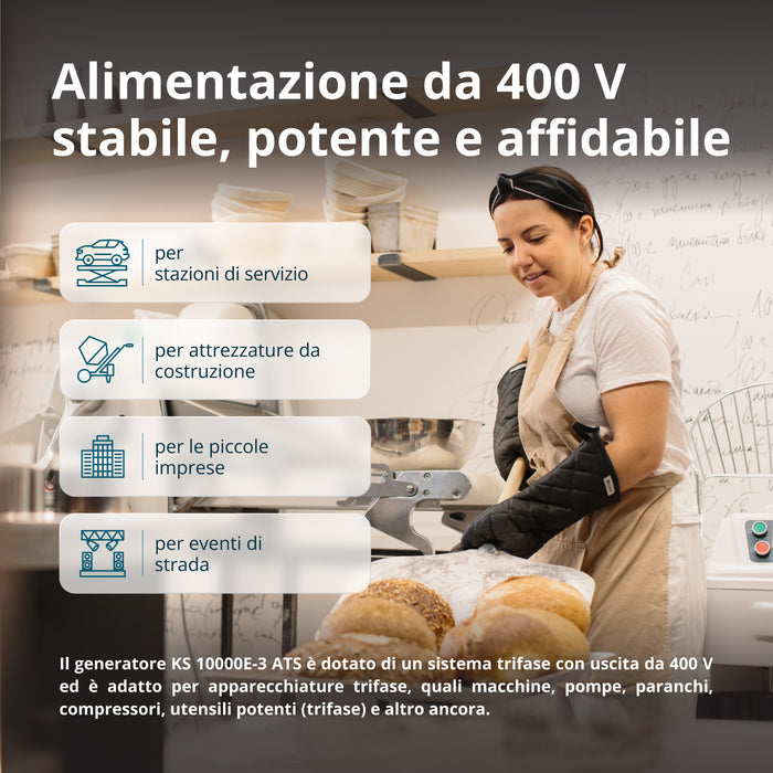 Bensiinikäyttöinen generaattori 'Könner & Söhnen' KS 10000E-3 ATS