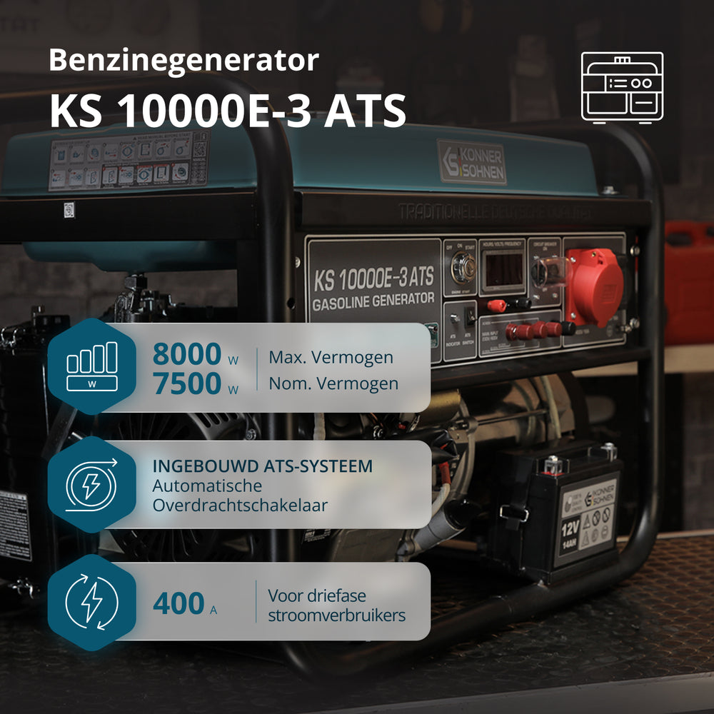 Benzinegenerator "Könner & Söhnen" KS 10000E-3 ATS