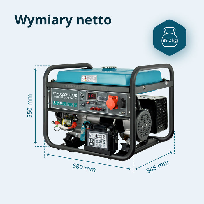 Generator benzynowy „Könner & Söhnen” KS 10000E-3 ATS