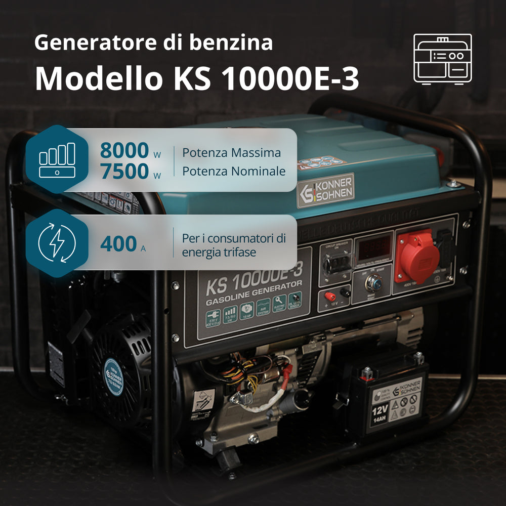 Бензинов генератор „Könner & Söhnen“ KS 10000E-3