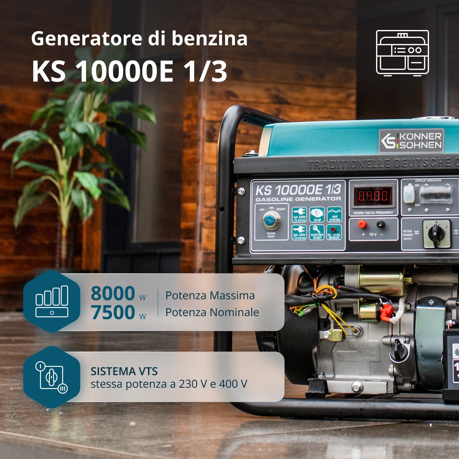 Benzínový generátor „Könner & Söhnen“ KS 10000E 1/3