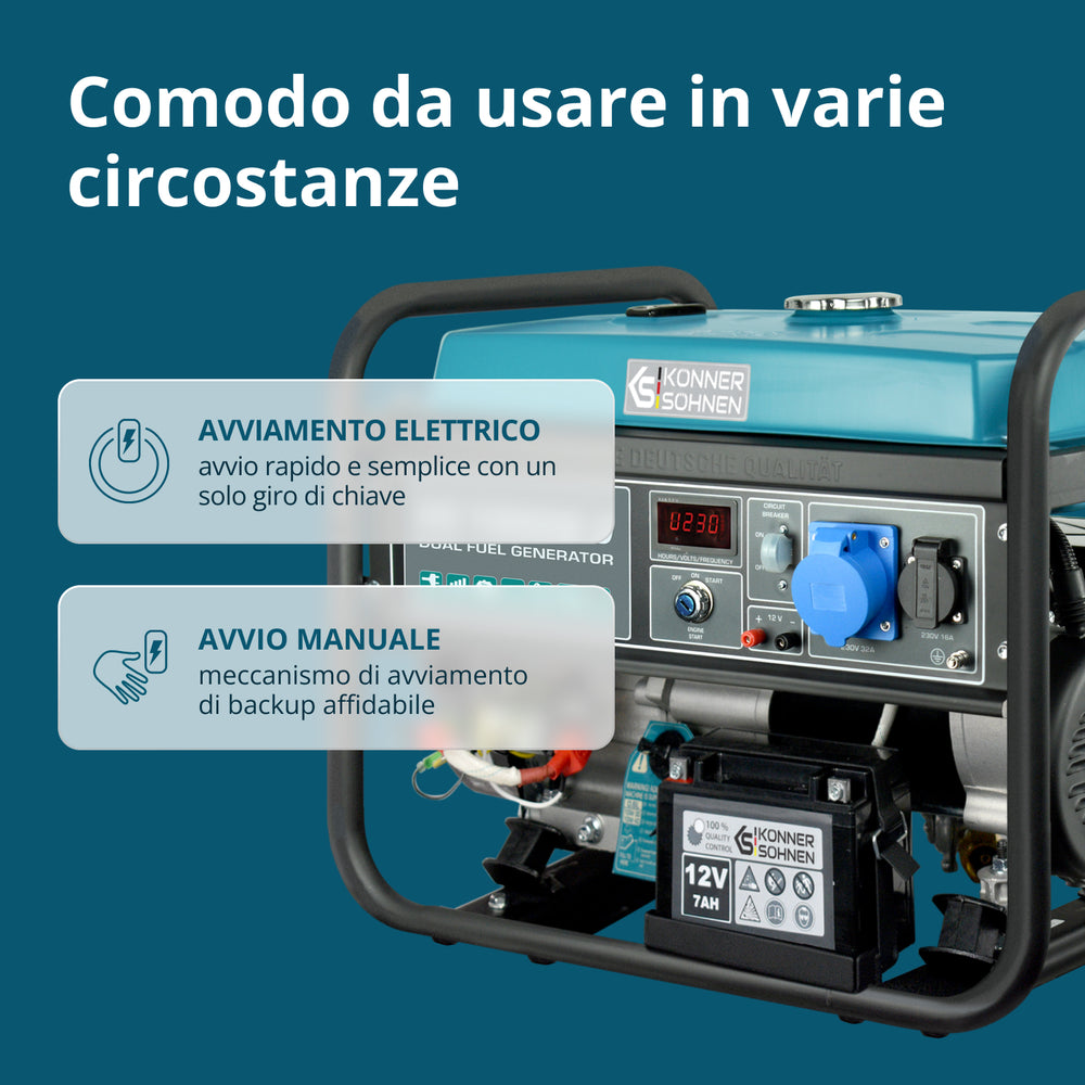 LPG/Bensiinigeneraattori 'Könner & Söhnen' KS 10000E G