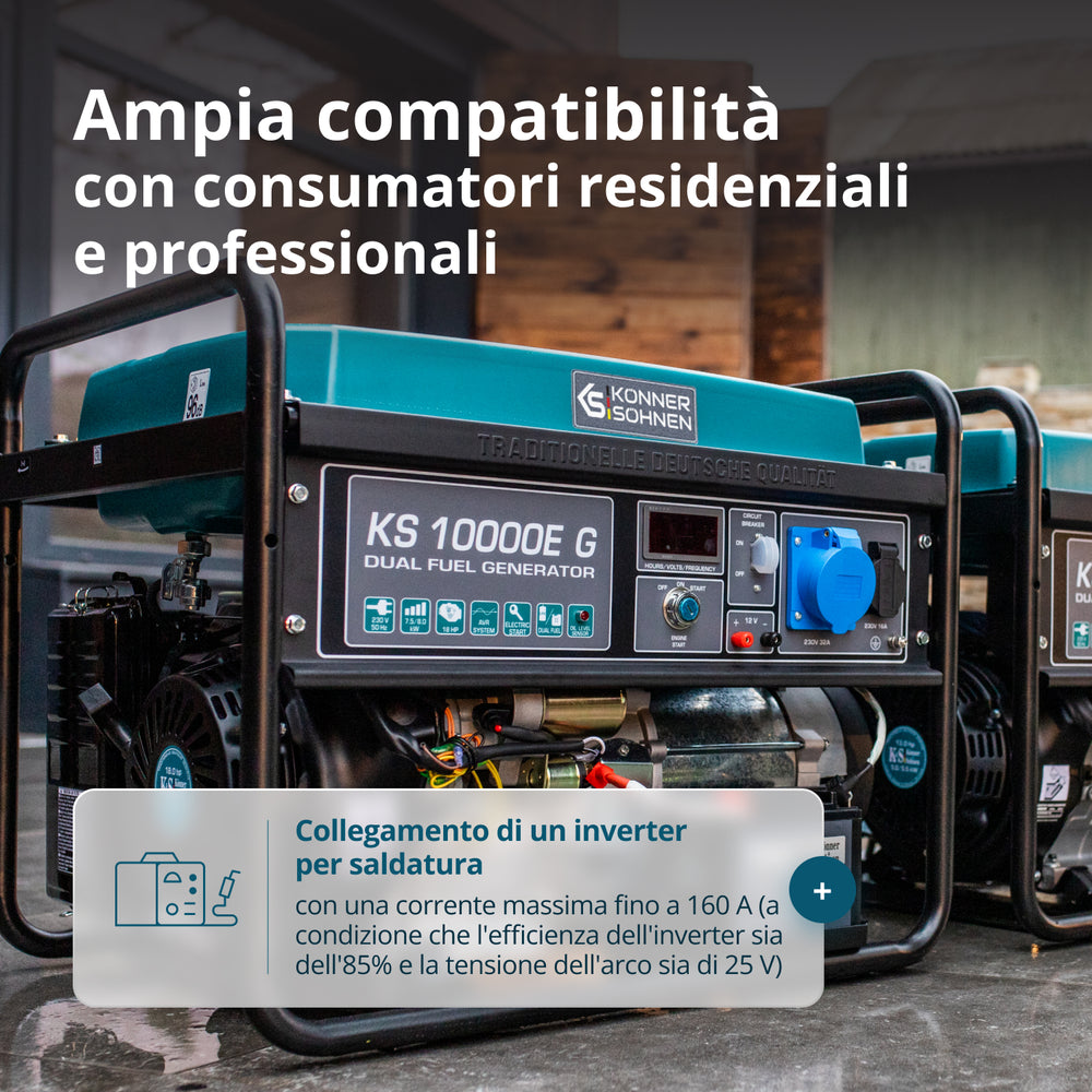 LPG/Bensiinigeneraattori 'Könner & Söhnen' KS 10000E G