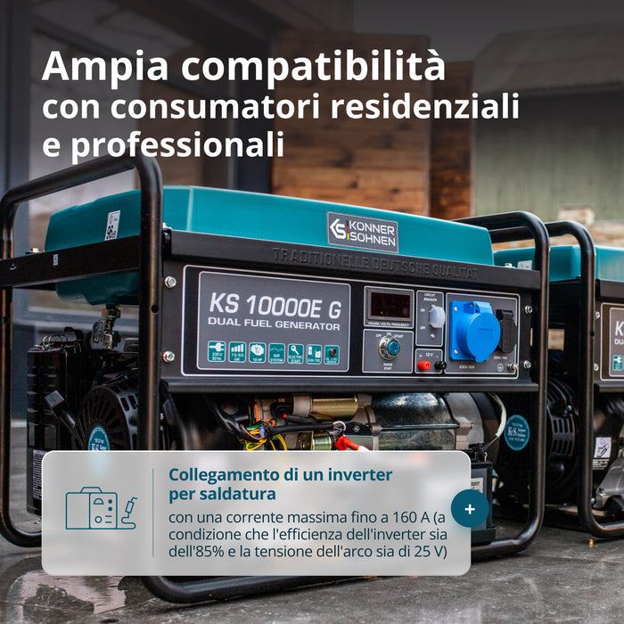 LPG/Bensiinigeneraattori 'Könner & Söhnen' KS 10000E G