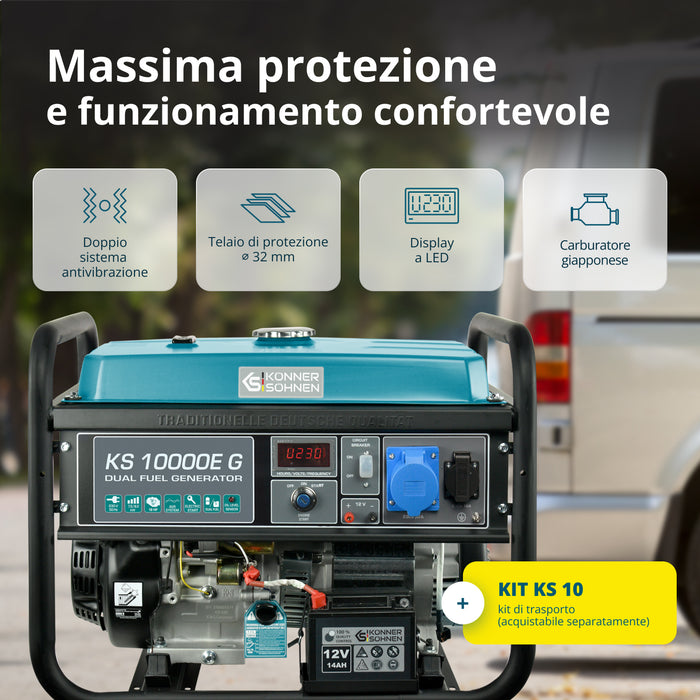 LPG/Bensiinigeneraattori 'Könner & Söhnen' KS 10000E G