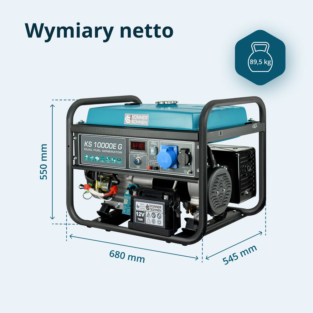 Generator LPG/Benzyna „Könner & Söhnen” KS 10000E G