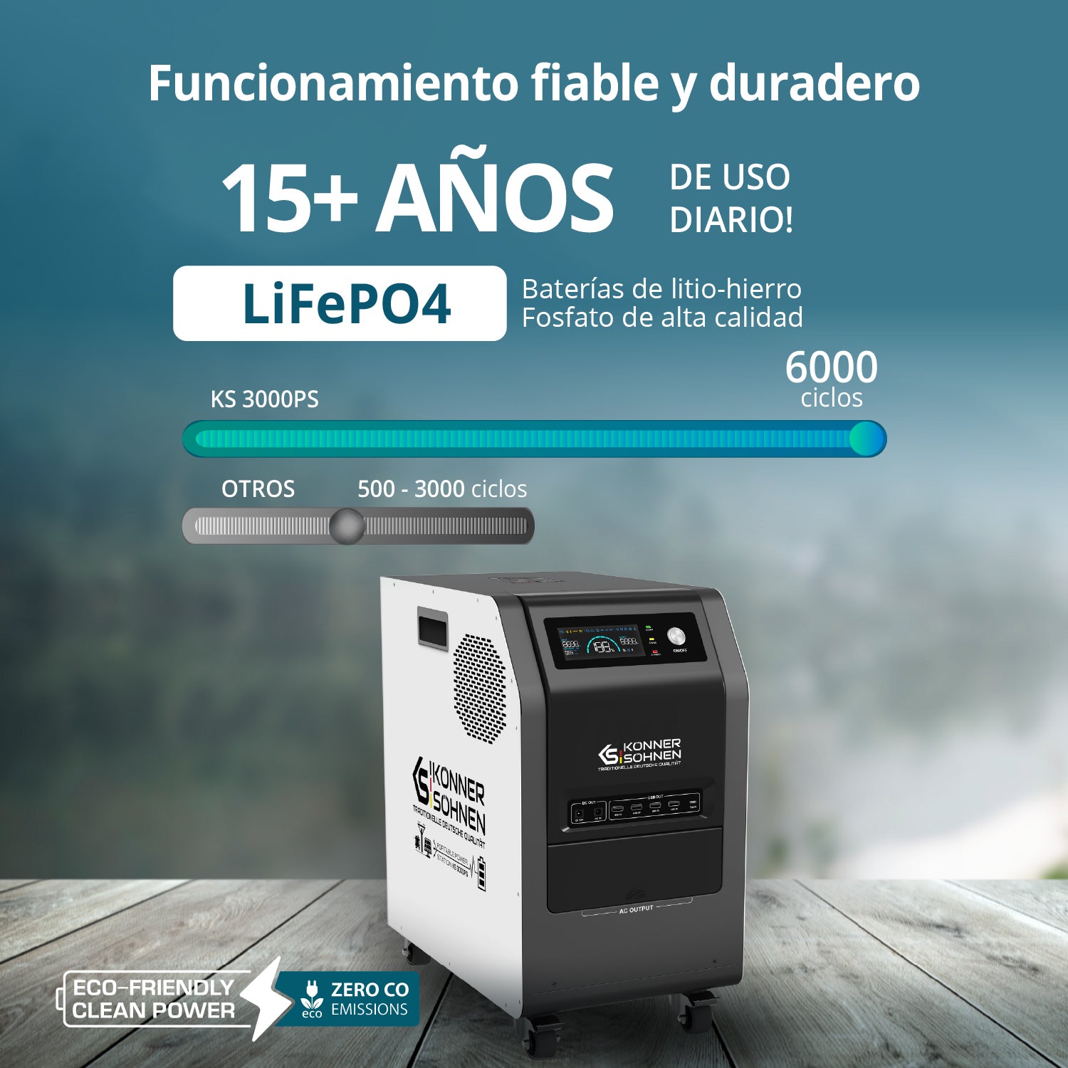 Central eléctrica portátil 3 en 1 KS 3000PS