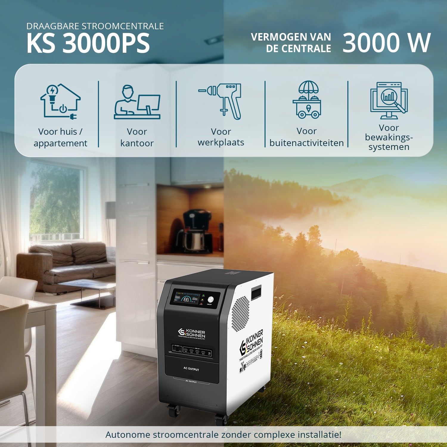 Draagbare stroomvoorziening KS 3000PS