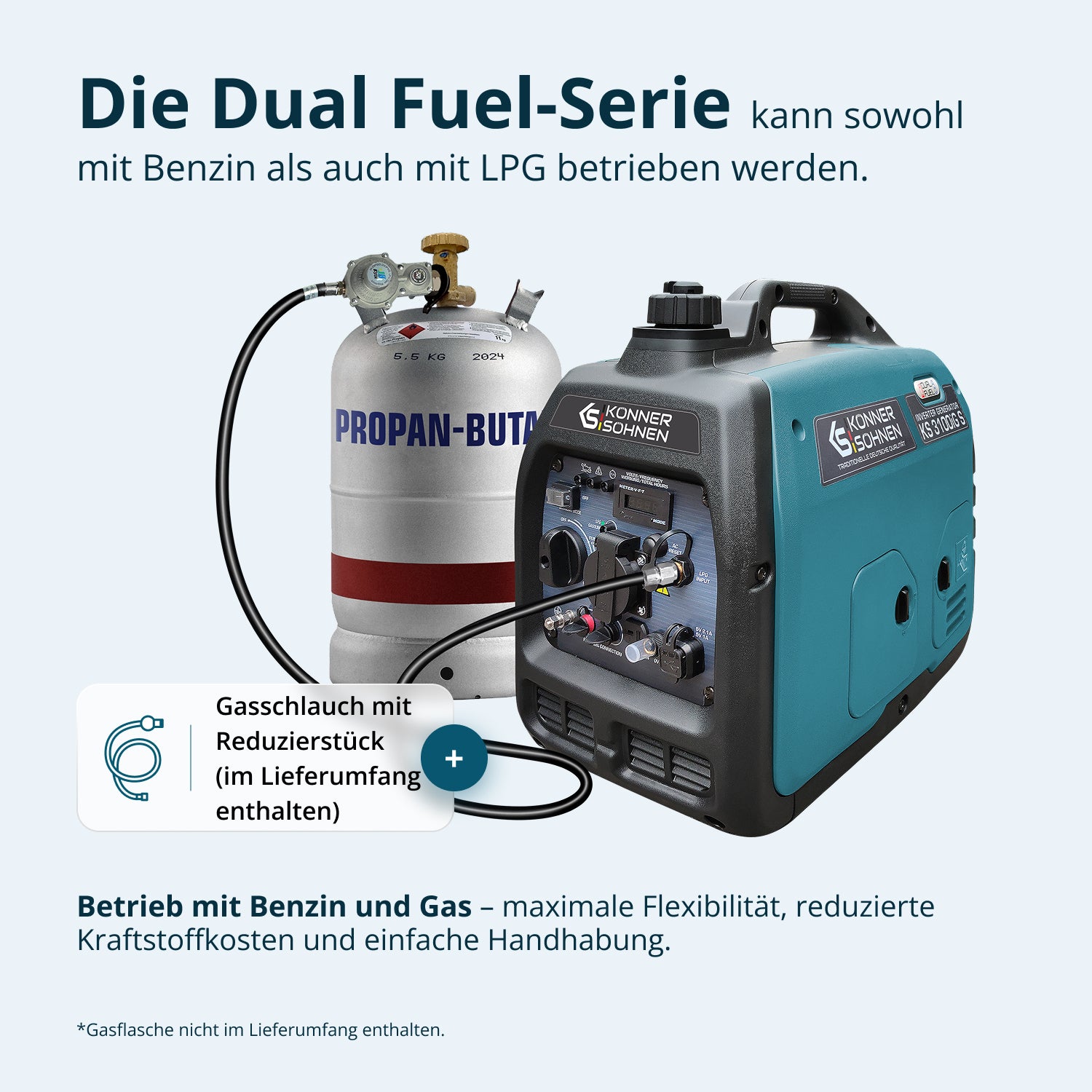 LPG/Benzin-Inverter-Generator KS 3100iG S