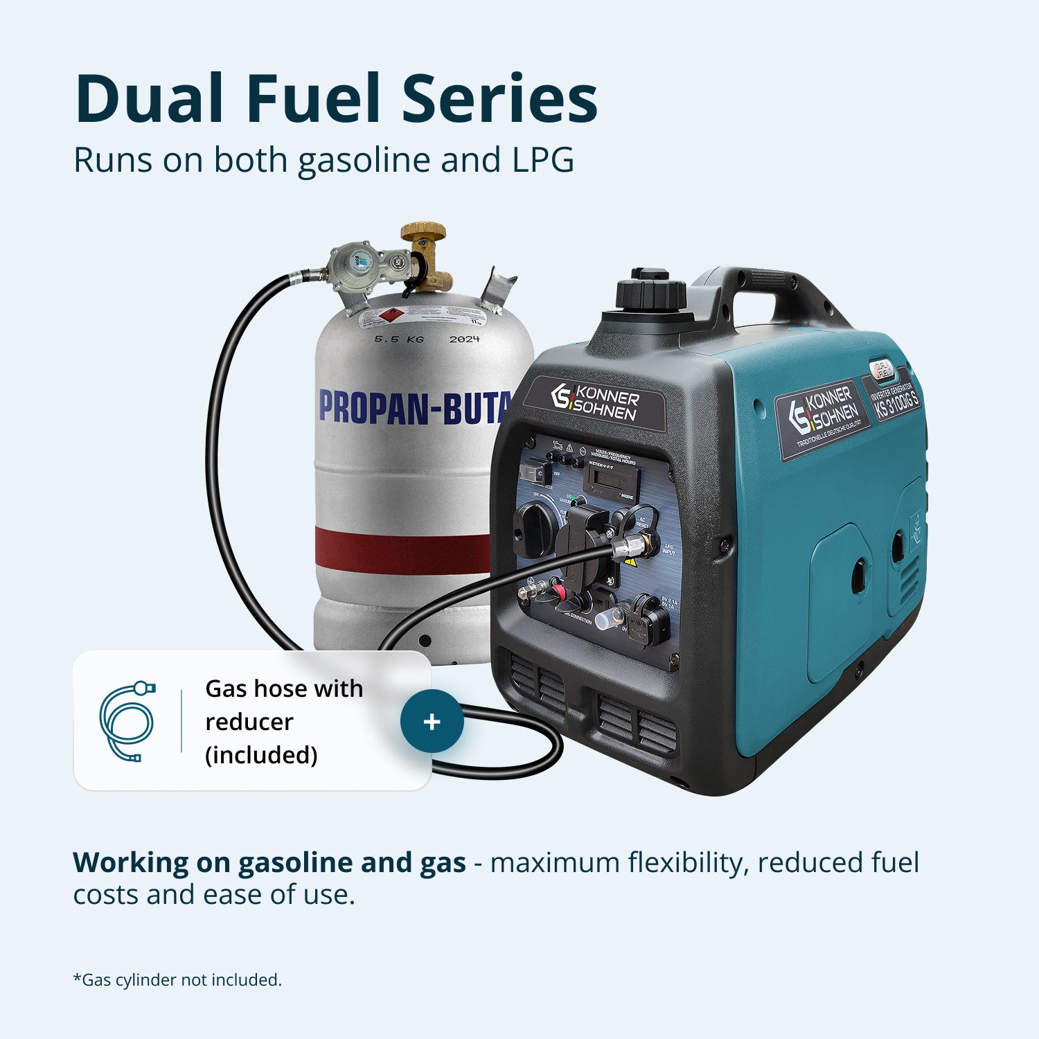 LPG/gasoline inverter generator KS 3100iG S