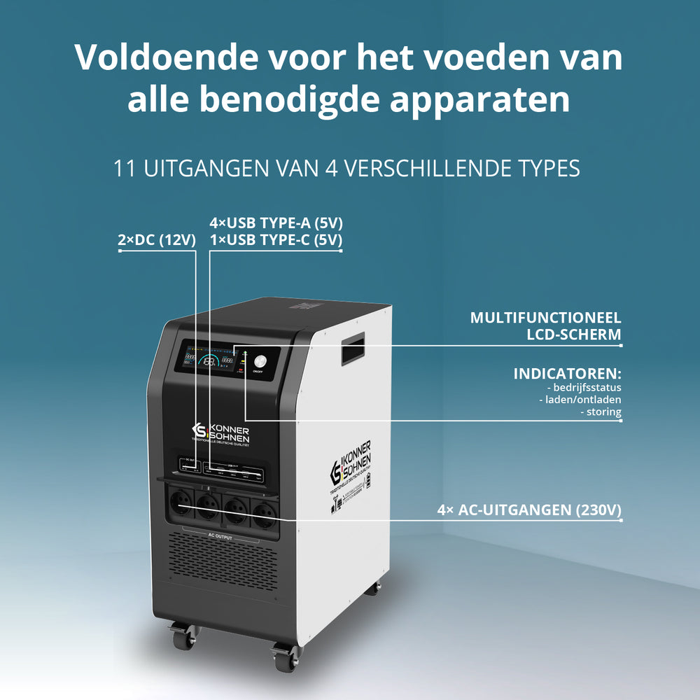 Draagbare Stroomvoorziening 3-in-1 KS 5200PS