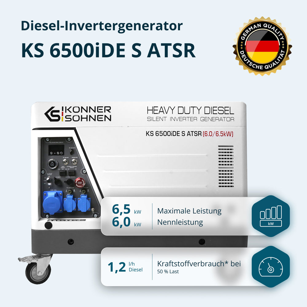 Diesel-Inverter-Generator im Schallschutzgehäuse KS 6500iDE S ATSR
