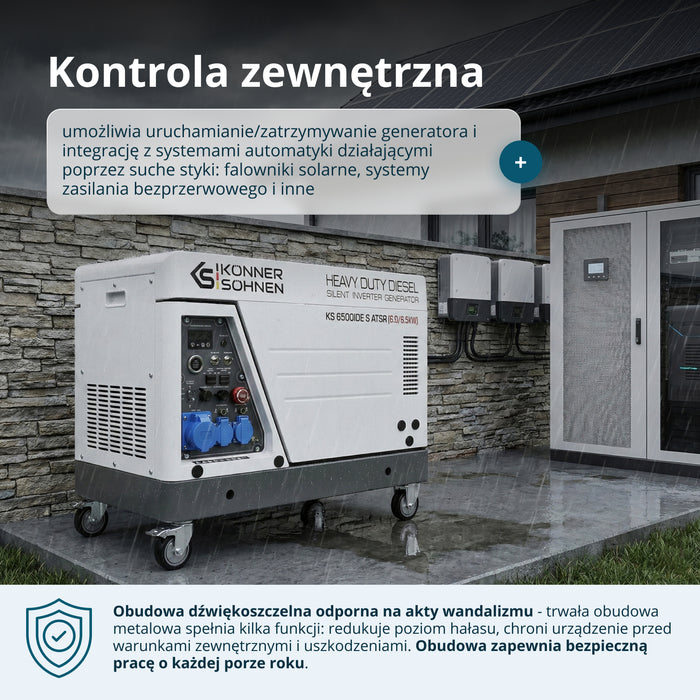 Agregat prądotwórczy inwerterowy diesla w obudowie dźwiękochłonnej KS 6500iDE S ATSR