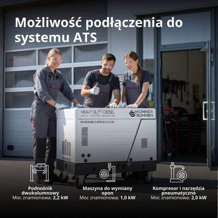 Agregat prądotwórczy inwerterowy diesla w obudowie dźwiękochłonnej KS 6500iDE S ATSR