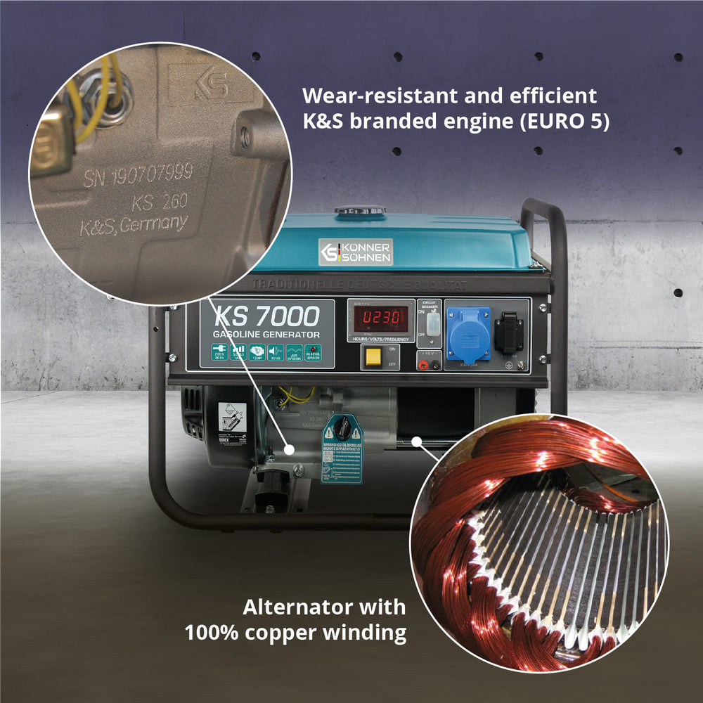 Benzinski generator „Könner & Söhnen“ KS 7000