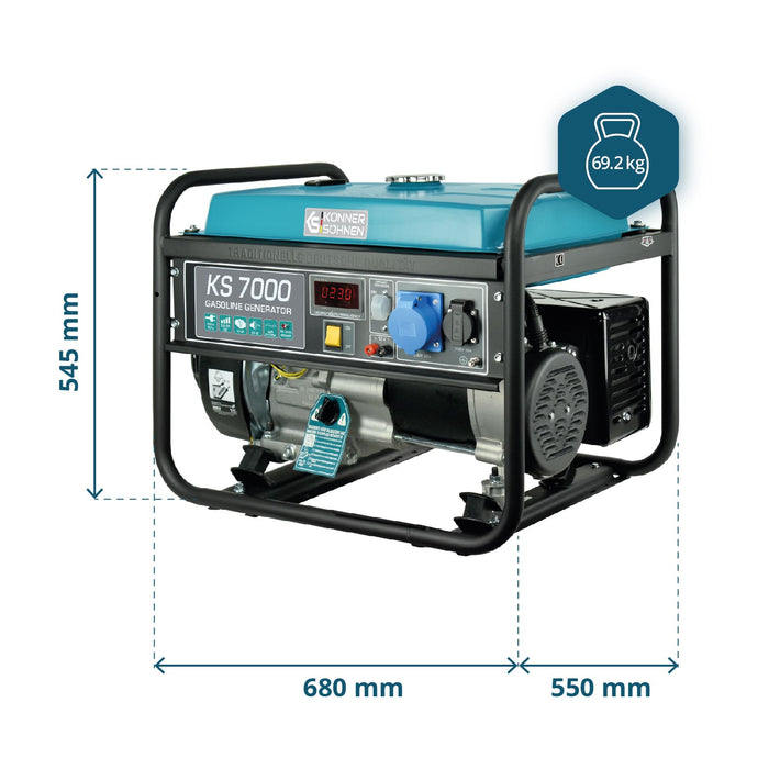 Benzinski generator „Könner & Söhnen“ KS 7000