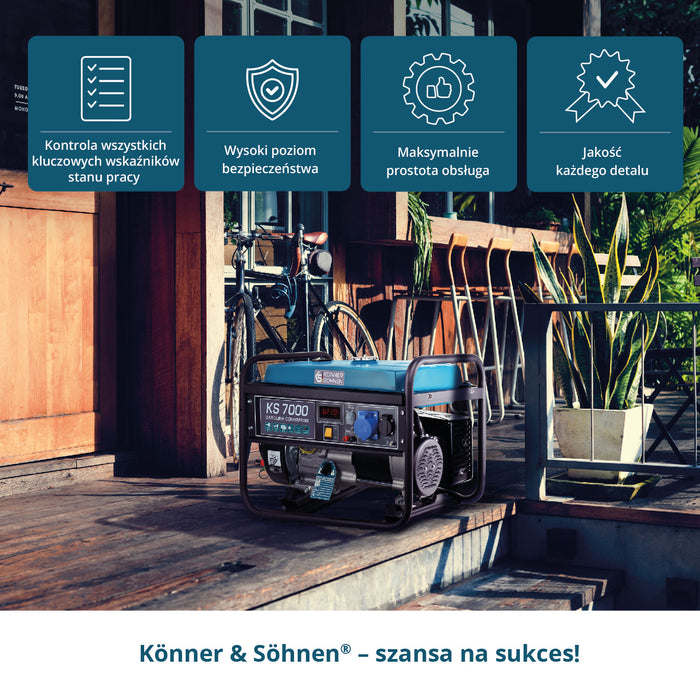 Generator benzynowy „Könner & Söhnen” KS 7000