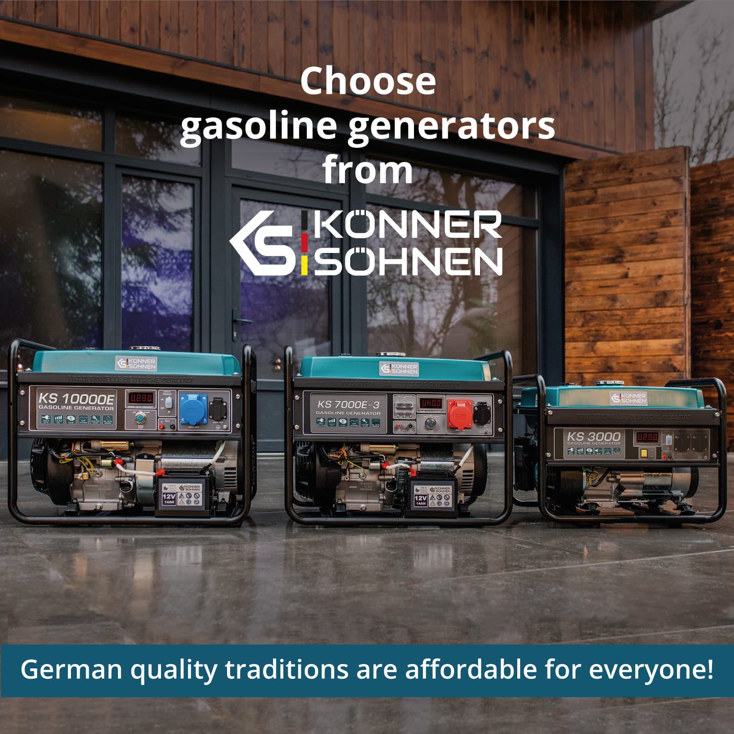 Benzinegenerator "Könner & Söhnen" KS 7000E 1/3