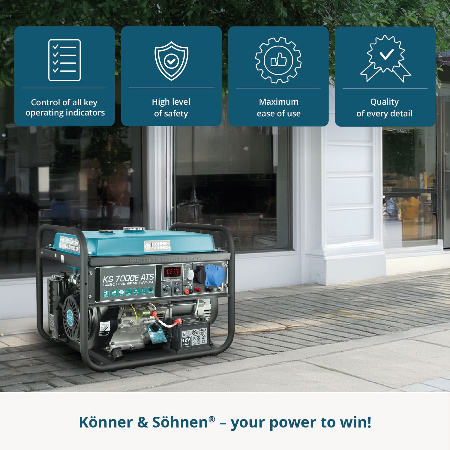 Benzínový generátor „Könner & Söhnen“ KS 7000E ATS