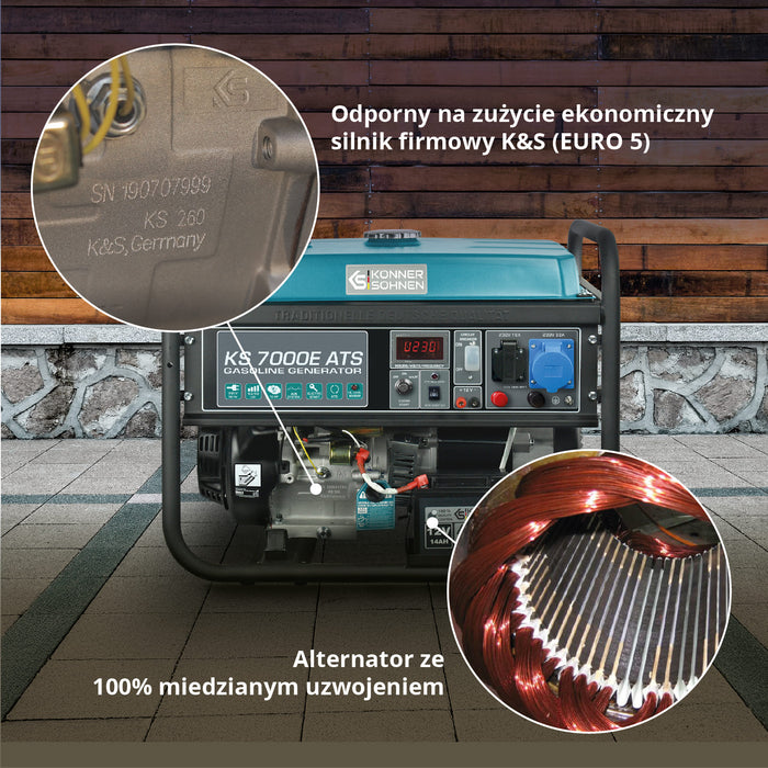 Generator benzynowy „Könner & Söhnen” KS 7000E ATS