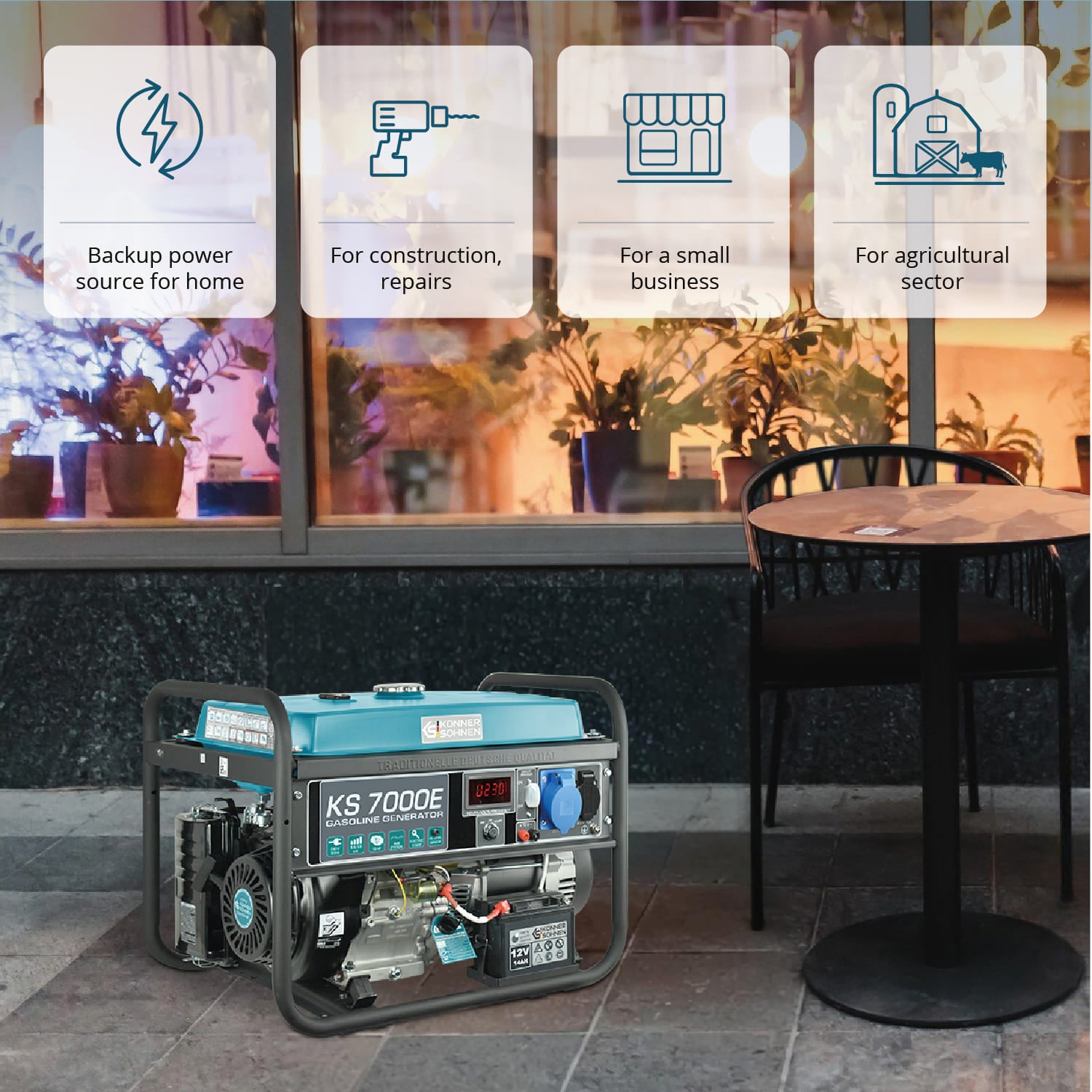 Generatore a benzina "Könner & Söhnen" KS 7000E