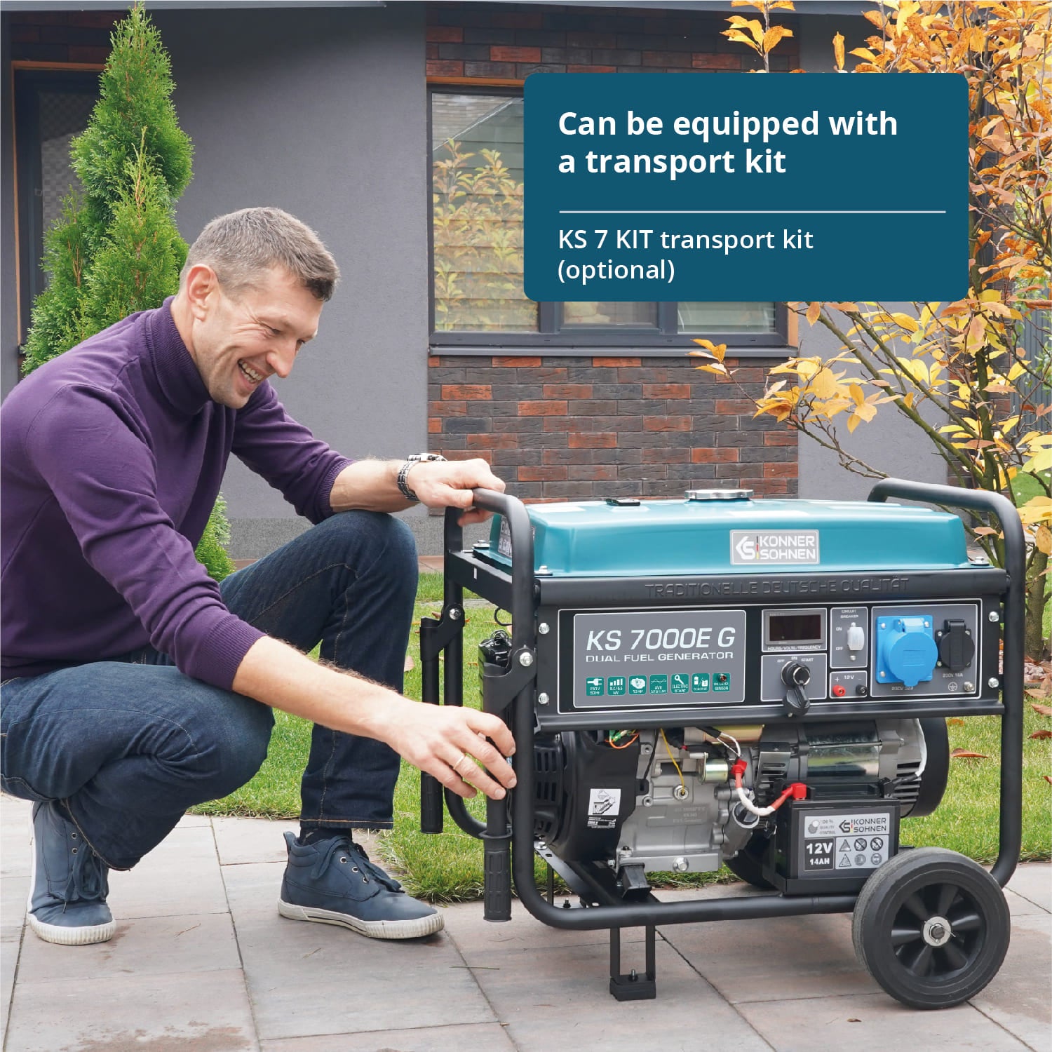 LPG/benzínový generátor „Könner & Söhnen“ KS 7000E G