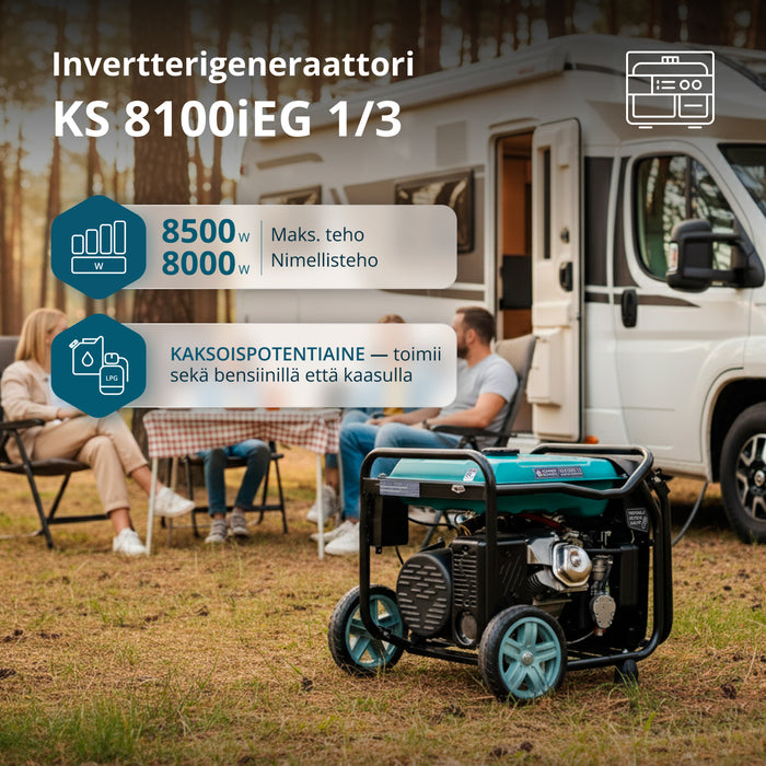 LPG/bensiini invertterigeneraattori KS 8100iEG 1/3