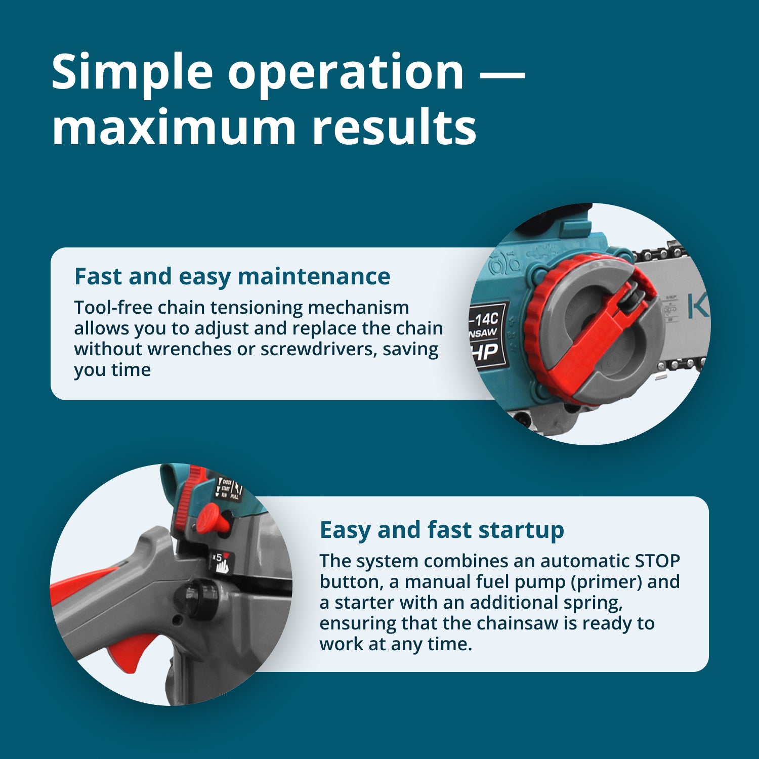 Gasoline chainsaw KS CS18G-14C