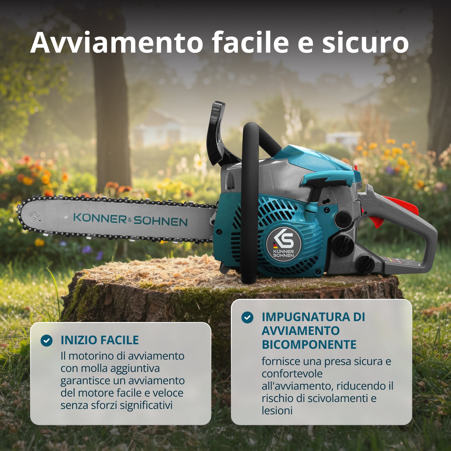 Benzines láncfűrész KS CS18G-14C