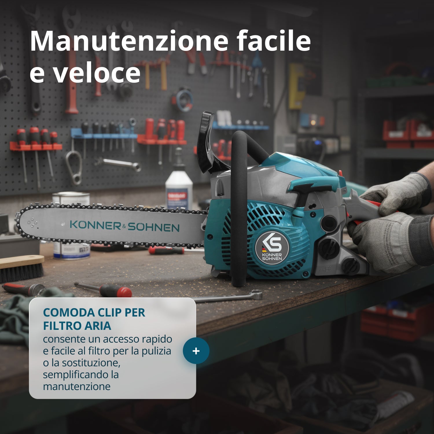 Benzines láncfűrész KS CS18G-14C