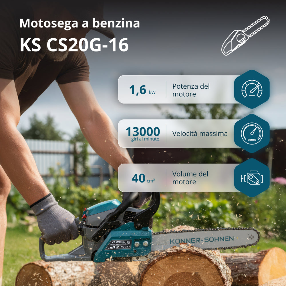 Бензинов верижен трион KS CS20G-16