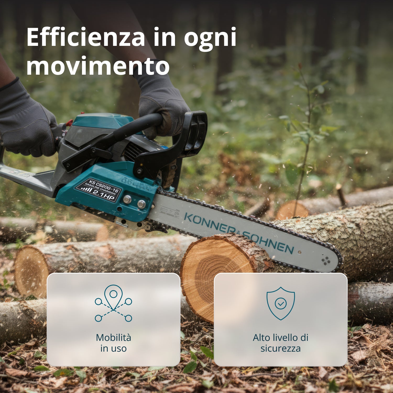 Benzines láncfűrész KS CS20G-16