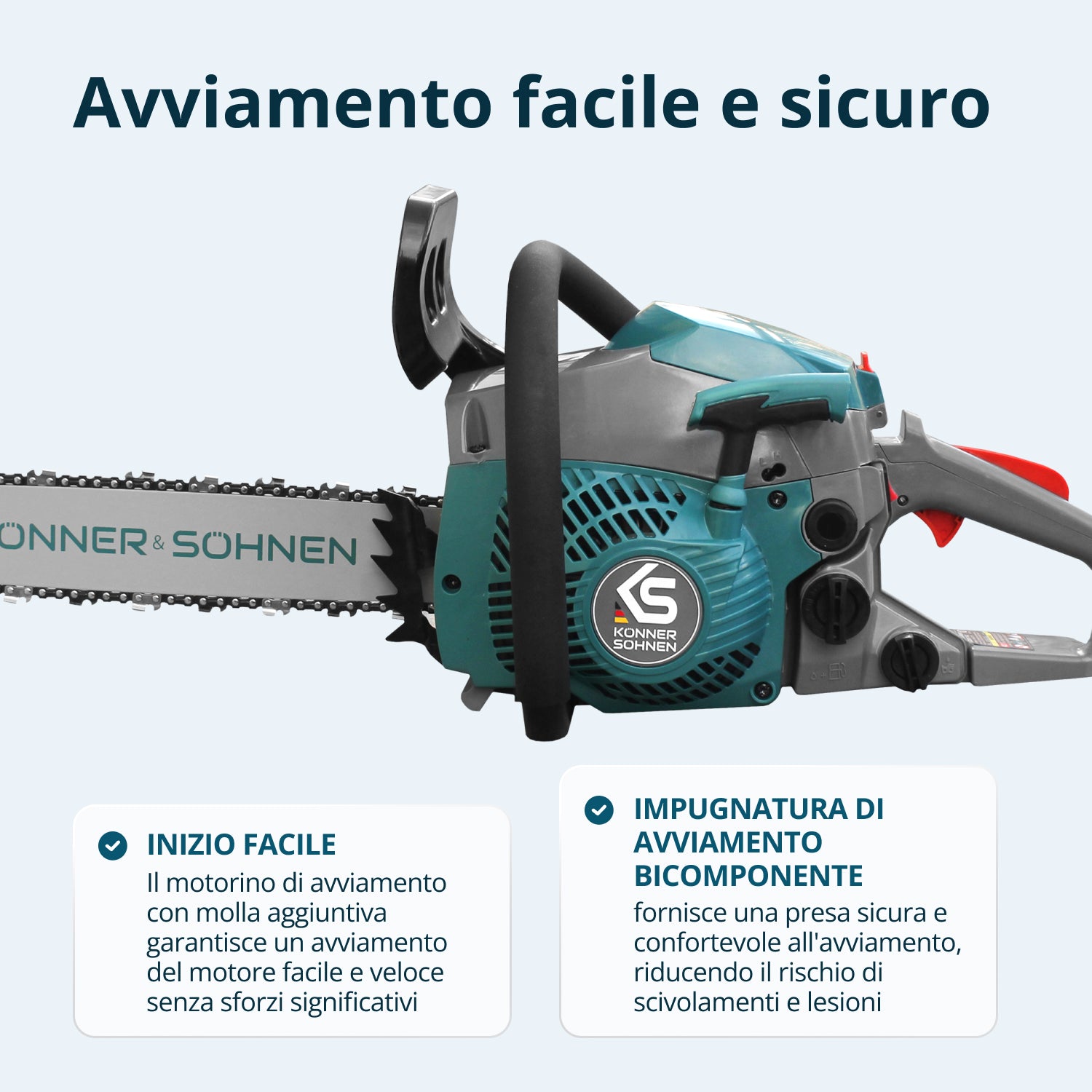 Benzines láncfűrész KS CS20G-16