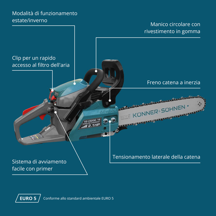 Бензинов верижен трион KS CS20G-16